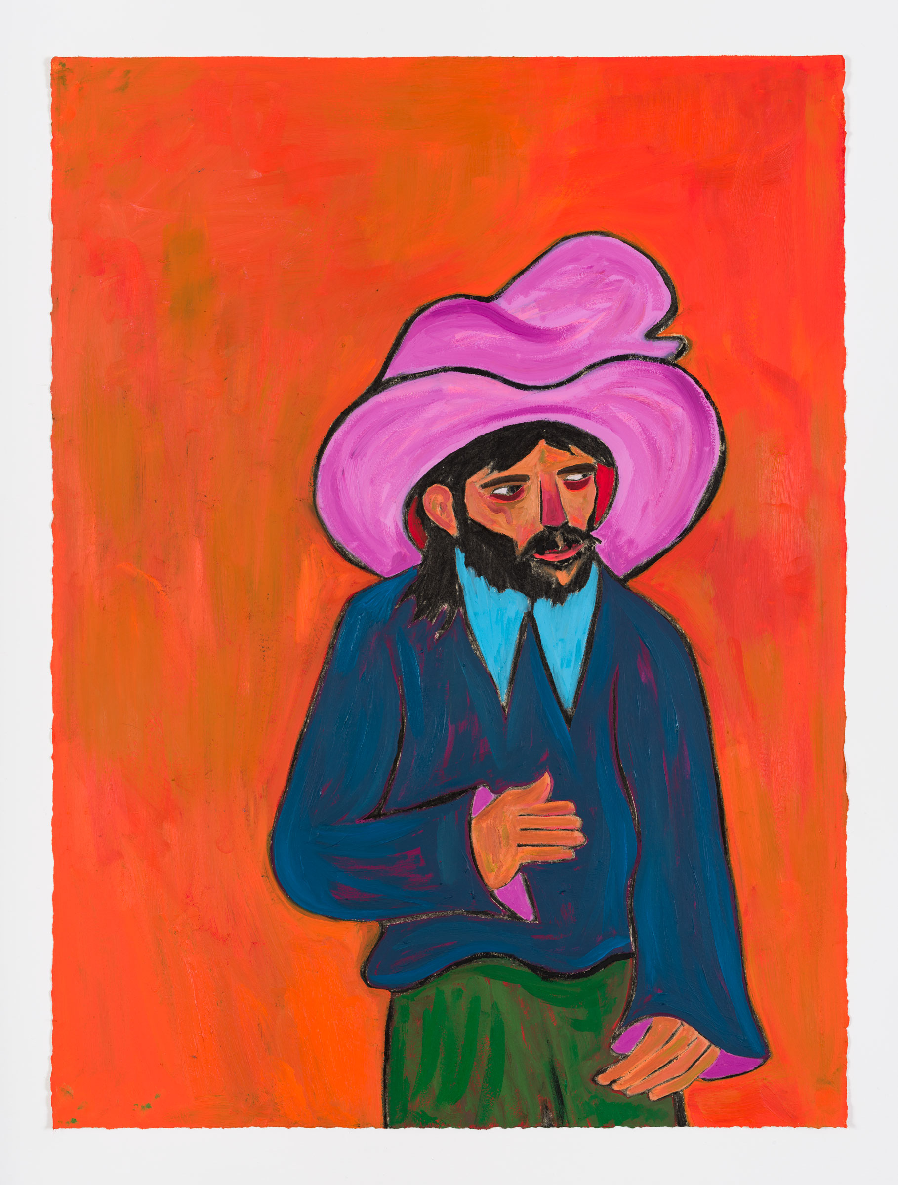 Ben Crase, Charcoal and oil on paper #1, 2023