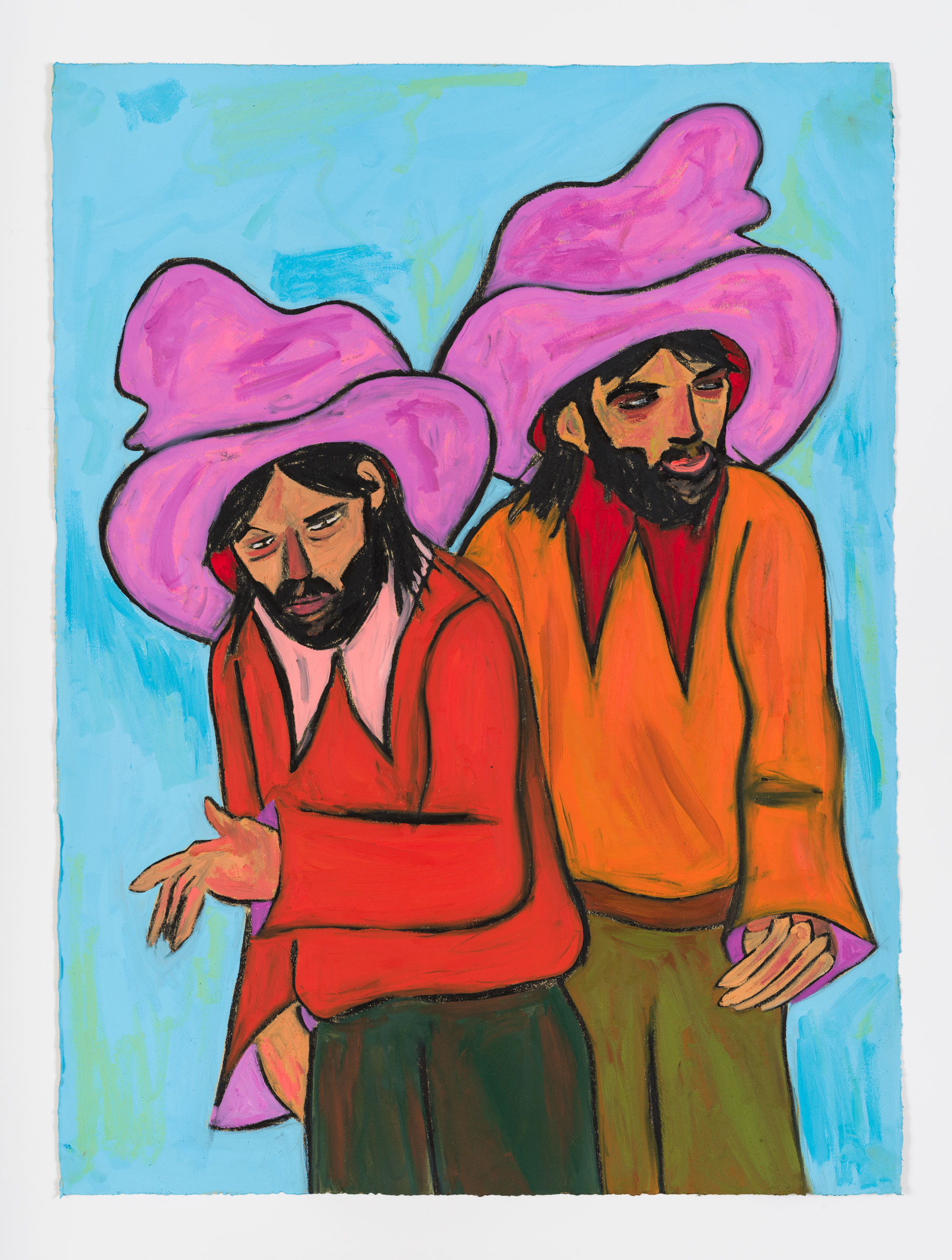 Ben Crase, Charcoal and oil on paper #3, 2023