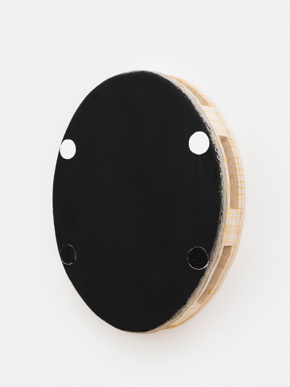 Otis Jones, Black with Four Circles, Two partially Hidden,, 2022