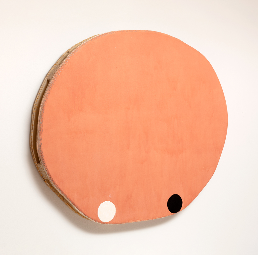 Otis Jones, Kinda Pink With One Ivory and One Black Circle, 2023
