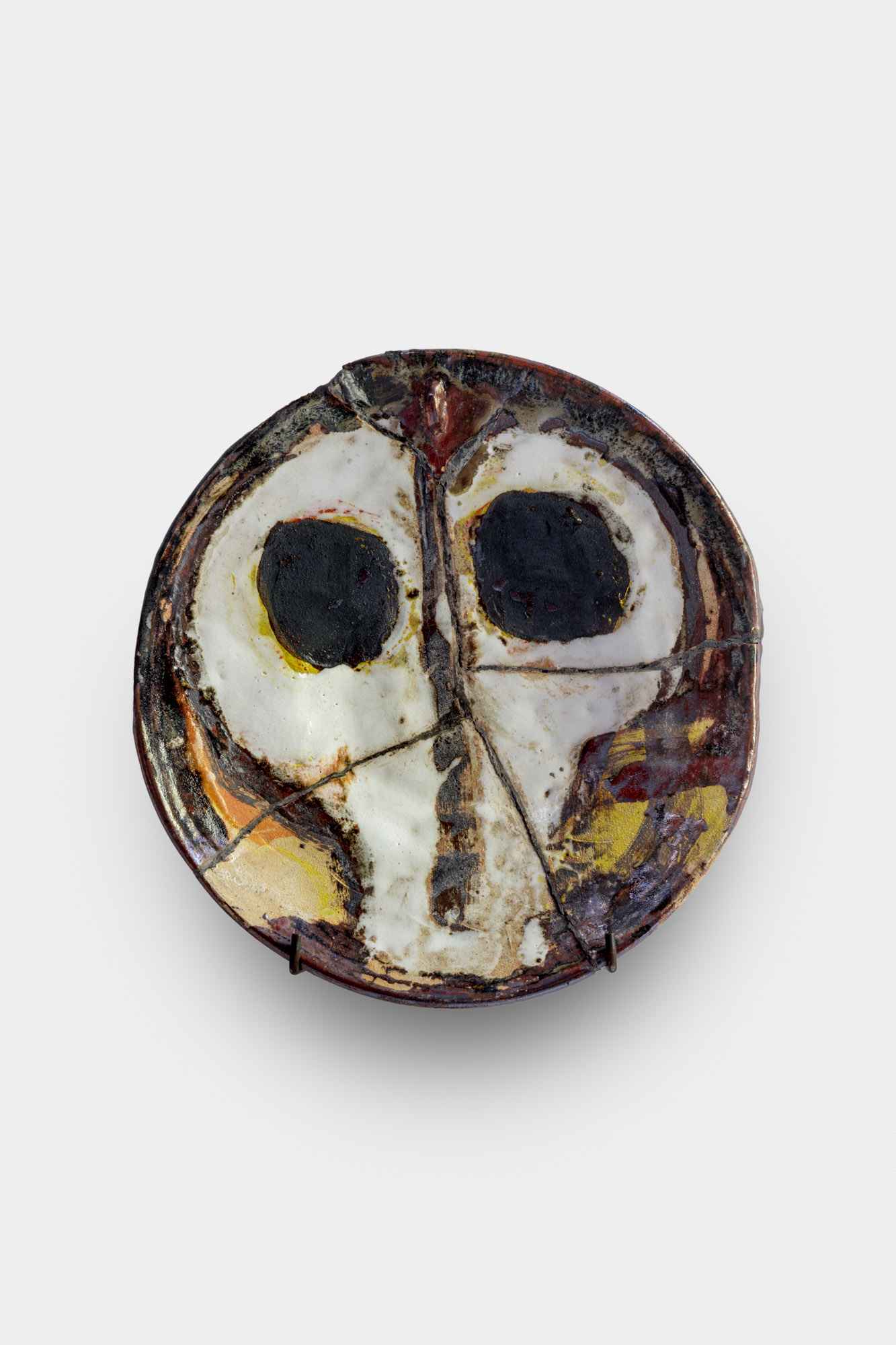 Roger Herman, skull, white ,4 pieces, Kinsugi, 2025